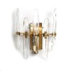 1960s Gaetano Sciolari One-Light Brass and Glass Scone - Image 6