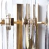 1960s Gaetano Sciolari One-Light Brass and Glass Scone - Image 5