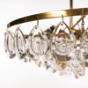 1960's Gilded Brass and Faceted Crystal Palwa Chandelier - Image 3