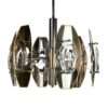 1960's Aluminium, Brass and Glass Chandelier by Oscar Torlasco - Image 3