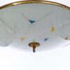 1950's Glass and Brass Pendant Attributed to Pietro Chiesa - Image 7