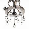 1970's Chrome & Glass Chandelier by Gaetano Sciolari - Image 7