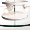 1970s Italian Glass and White Metal FlushMount - Image 4