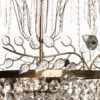 1950's Brass and Crystal Glass Chandelier Attributed to Maison Bagues - Image 3