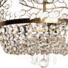 1950's Brass and Crystal Glass Chandelier Attributed to Maison Bagues - Image 4